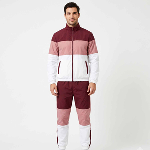 Survêtement en nylon pour homme avec bandes réfléchissantes 3M personnalisées OEM, coupe-vent, ensemble en nylon pour homme, blanc - Product Image 3