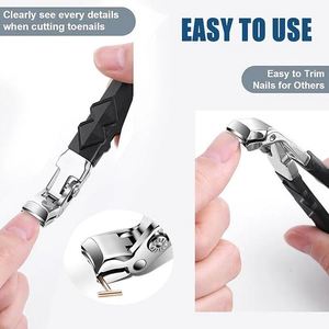 Coupe-ongles extra large incurvé en acier inoxydable pour ongles épais, usage professionnel robuste pour podologues, seniors et adultes - Product Image 3