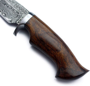 Cuchillo de caza Damasco, cuchillo desollador Damasco con mango de hueso, cuchillo de caza de acero Damasco. - Product Image 5