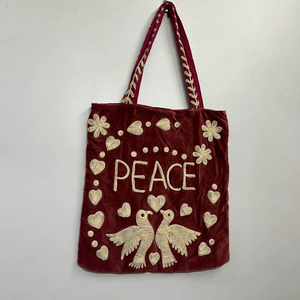 New Handmade Bohemian School Kids Travel Lightweight Cute PInk Quilted Cotton <b>Backpack</b> <b>With</b> Floral Print Direct From India - Product Image 1