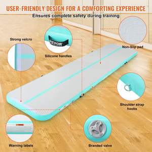 Menta verde 4 pollici spessore ginnastica tappetino aria 13 ft gonfiabile tappetino per Tumbling pompa elettrica per la palestra di casa Yoga acqua di formazione - Product Image 5