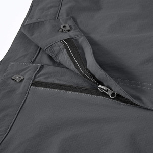 Short de travail pour homme, qualité supérieure, 100% coton, respirant, tricoté, coupe mi-longue confortable, motif uni - Product Image 3