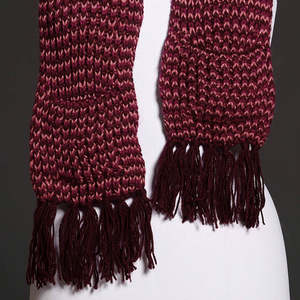 Écharpe tricotée unisexe à motif en V - Cache-cou décoratif doux pour l'hiver - Accessoire chaud en tricot côtelé avec logo personnalisé - Product Image 2