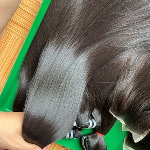 Paquetes de cabello liso de color natural crudo vietnamita de 8-40 pulgadas 100% extensiones de cabello liso normal alineadas con cutícula de un solo donante - Product Image 3