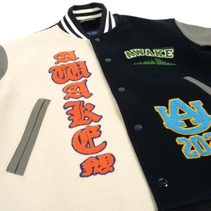 แจ็กเก็ตเบสบอลวิทยาลัยเลตเตอร์แมนโลโก้ออกแบบได้ตามต้องการสำหรับผู้ชายปักปกเสื้อแบบสตรีทแวร์ทำจากหนังสำหรับฤดูใบไม้ผลิ - Product Image 6