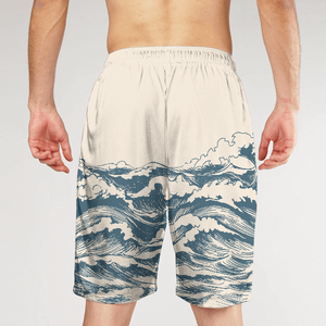 Shorts de Baño para Hombre con Estampado de Calavera, Azul y Negro, Secado Rápido, Cintura Elástica, Estilo Casual - Product Image 6