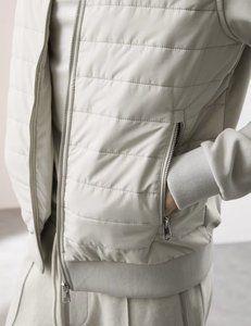 Men's Stand Collar Quilted Bomber Jacket Polyester Windproof Breathable Streetwear Winter Regular Fit Zipper Closure <b>Camouflage</b> - Product Image 6