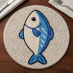Nouveau Set de Table Décoratif Élégant Fait Main en Perles de Rocaille pour la Maison - Product Image 2