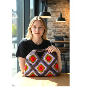 Bolso de Hombro de Nylon Tejido a Crochet, Hecho a Mano, de Gran Capacidad, para Mujer, Estilo Festivo, Disponible para Exportación, Precio al por Mayor - Product Image 1