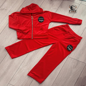 Servicio OEM, Conjunto Deportivo de Mujer 100% Algodón para Logotipo Personalizado, Marca Privada, Traje de Jogging en Blanco, Conjunto Unisex de Sudadera con Capucha y Pantalones Deportivos - Product Image 5