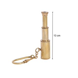 Llavero de Latón Vintage Hecho a Mano Shubham - Llaveros Náuticos Marinos Coleccionables, Llavero de Telescopio Artesanal, Dorado - Product Image 4