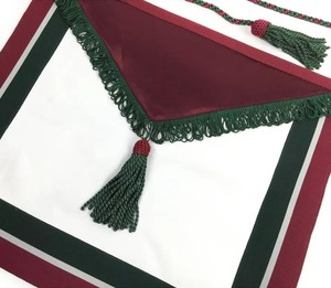 Member The Royal Order of Scotland <b>Apron</b> <b>White</b>, Maroon & Green With All Catholic Accessories From Best Online Store - Product Image 4