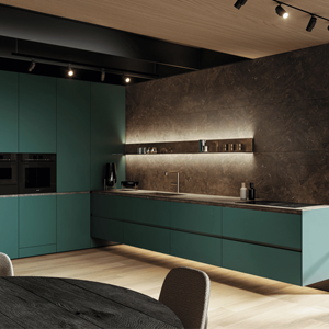 Ensemble d'armoires de cuisine en bois MDF de haute qualité, design moderne et luxueux, sur mesure, projet JY Vietnam, accessoires inclus. - Product Image 4