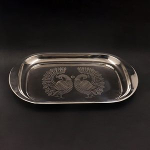 Stainless Steel Multipurpose Serving <b>Tray</b> Poonam Food Grade Steel Dinnerware <b>Mirror</b> Finished Serving Plate for Kitchen - Product Image 3
