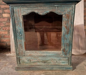 Meuble de cuisine en bois artisanal, armoire de rangement sur pied, organisateur de cuisine, unité de rangement en bois - Product Image 2