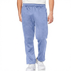 Pantalon de survêtement noir pour homme, coupe droite, taille haute, taille élastique, poches latérales, décontracté, léger, respirant, séchage rapide, en coton - Product Image 4