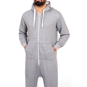 จั๊มสูทแขนยาวมีซิปรูดซิปสำหรับผู้ชายชุดนอนชุดอยู่บ้านพร้อมกระเป๋าเสื้อผ้าทุกเพศ - Product Image 2