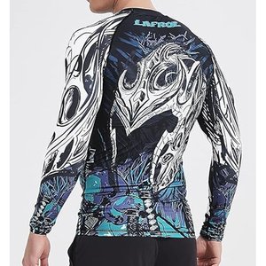 Men <b>Compression</b> <b>Shirt</b> Long Sleeve Rash Guard Graphic Print UV Protection Quick Dry OEM Factory Supply - Product Image 5