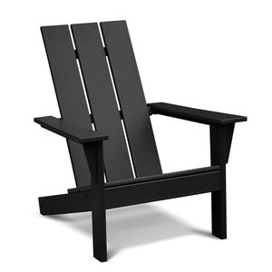 Silla Adirondack Negra de HDPE para Exteriores, Muebles de Resina para Patio y Jardín - Product Image 1