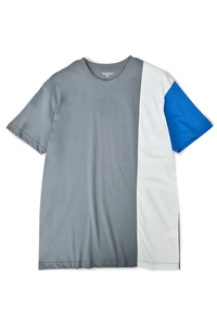 T-shirt '' SOSH 4 '' pour homme, col rond surdimensionné avec empiècements contrastés - Product Image 2