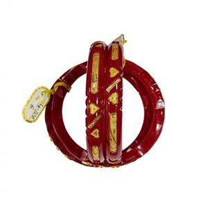 LISA JEWELLERS 22K Solid Gold Red Pola <b>Bangle</b> <b>Bracelets</b> Women Traditional Bengali Bridal Wedding Jewelry BIS Certified 5 GM - Product Image 1