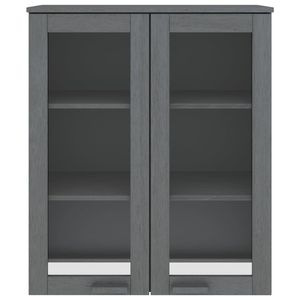 Plateau en bois massif de pin pour armoire haute HAMAR gris foncé 33,5"x13,8"x39,4" Vitrines et armoires à vaisselle - Product Image 3
