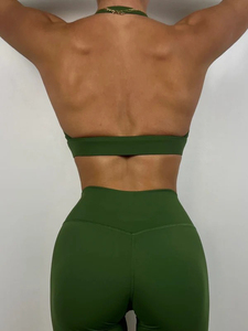 Custom Wholesale Women Sports <b>Bra</b> Seamless Breathable Fitness <b>Bra</b> OEM Gym Yoga Activewear Top Front <b>Removable</b> <b>Pads</b> High Support - Product Image 3