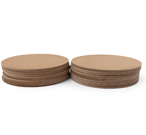 Posavasos de MDF en Blanco, Resistentes al Calor, para Protección de Mesa, Diseño de Color Sólido, Posavasos de MDF en Oferta - Product Image 1