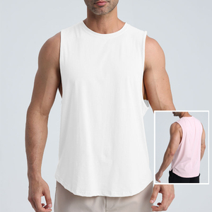 PHANTOM IMPEX Débardeur Noir Sans Manches Col Rond en Coton Tricoté 180g Anti-Rétrécissement pour Homme – Tenue Décontractée et Sportive - Product Image 1