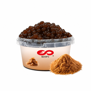 KEIFU 500 กรัม บราวน์ชูการ์ ป๊อปปิ้ง โบบา พร้อมรับประทาน วัตถุดิบสำหรับชานม ได้รับการรับรองฮาลาล/ฮาซซีพี/ไอเอสโอ 22000 บรรจุ 16 ถ้วย/กล่อง อายุการเก็บรักษา 12 เดือน - Product Image 1