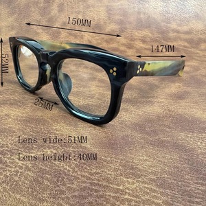 Nuevas Monturas de Gafas de Sol Ópticas de Cuerno de Búfalo Ecológicas y Naturales de ILAHI, Hechas a Mano, Modernas, Rústicas, de Forma Cuadrada, con Diseños Love Angel - Product Image 4