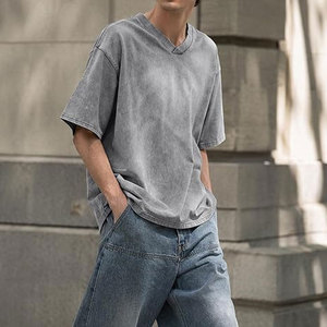 Hot Selling Streetwear 100% Men Acid Wash <b>T</b> <b>Shirt</b> High Quality Custom Oversized Plain Acid Wash <b>T</b> <b>Shirt</b> for Men - Product Image 4