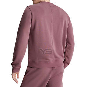 Sweat-shirt unisexe d'hiver à col rond en tissu polaire, mélange polyester/coton, coupe classique, respirant, 300g, style streetwear - Product Image 5