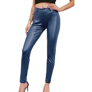 Pantalones de Cuero de Cintura Alta para Mujer, Ajustados, Estilo Jegging, Elásticos, a la Moda, para Invierno - Product Image 3