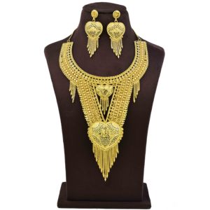 Wholesale 14K18K24K Micron <b>Gold</b> Dubai Style Traditional Design Jewelry <b>Set</b> Turkish Bridal Long Necklaces <b>Set</b> Fashion Jewelry <b>Set</b> - Product Image 1
