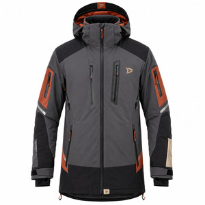 Men's Hooded <b>Ski</b> Jacket Color Blocked Waterproof 10,000mm for Power Stretch Breathable Synthetic -Tex Outdoor Wear - Product Image 1