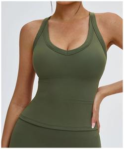 เสื้อกล้ามครอปคอกลมสำหรับผู้หญิง ขายส่งตามสั่ง เนื้อผ้ายืดหยุ่น นุ่ม สบาย เหมาะสำหรับออกกำลังกายและสวมใส่ลำลองในฤดูร้อน - Product Image 2