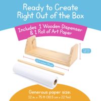 Distributeur de rouleaux de papier en bois pour enfants, support de papier à dessin de bureau pour la peinture et l'artisanat des enfants, vente en gros OEM ODM directe usine