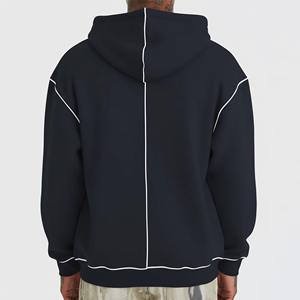 Sweat à capuche basique pour homme, style hip-hop, en molleton 100% coton épais 350 GSM, de luxe et de haute qualité, délavé sur mesure, à épaules tombantes, hiver, écologique - Product Image 6