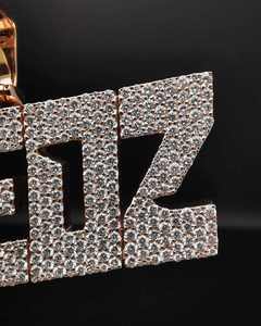 Colgante Personalizado de Letras/Números Universitarios Plateados con Incrustaciones de Moissanita, Joyería Hiphop para Niños y Niñas, Regalo Personalizado - Product Image 3