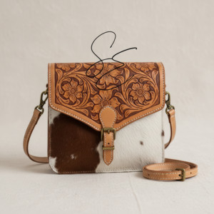 Bolso de cuero genuino con pelo de vaca, estilo vaquero, bandolera bohemia, bolso de hombro elegante para mujer, estilo western, bolso de moda 2026 - Product Image 1
