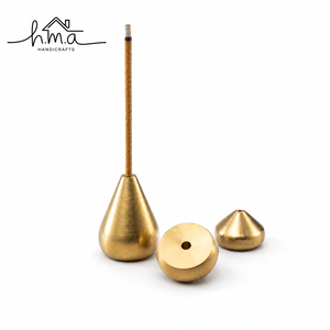 Modern Solid Brass Round Incense Stick Holder Concentric Circle Design Handmade Luxury Home <b>Decor</b> Accent Piece - Product Image 4