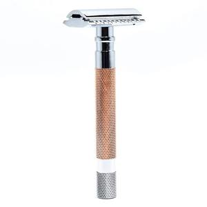 Rasoir de sécurité professionnel de haute qualité à double tranchant pour hommes, manche durable en acier inoxydable avec design laser pour logo personnalisé - Product Image 4