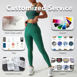 Leggings Deportivos de Moda, Sólidos, de Secado Rápido, Transpirables, con Control de Abdomen, para Gimnasio, Yoga, con Efecto Levanta Glúteos en V, Cintura Alta Elástica - Product Image 3