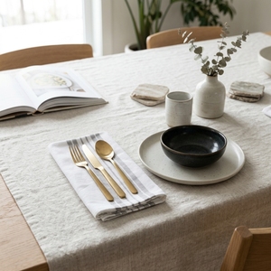 Lot de torchons de cuisine jetables 100% coton teint en fil, 16x28 pouces, absorbants, séchage rapide, pour la maison, rayés gris - Product Image 2