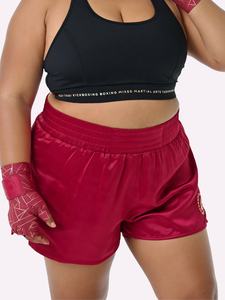 กางเกงมวยไทยและมวย MMA คุณภาพสูง OEM ODM รับทำโลโก้ ด้านหน้าใส่สบาย ระบายอากาศได้ดี น้ำหนักเบา สำหรับผู้หญิง ผลิตจากโพลีเอสเตอร์ 100% - Product Image 3