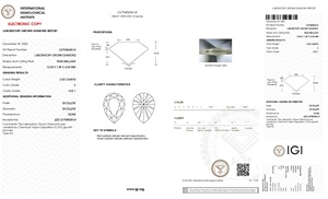 Diamante Cultivado en Laboratorio CVD con Certificación IGI, Forma de Pera, 2.50 Quilates, Color E, Claridad VVS1, para Diseño de Joyería Única - Product Image 2