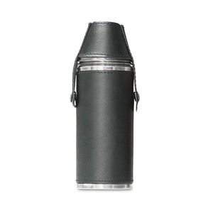 Botella de agua de lujo con estuche de cuero sintético, completa con cuatro accesorios de alta calidad de acero inoxidable para hombres. - Product Image 1
