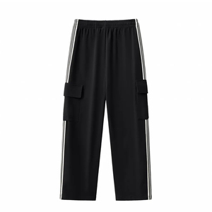 กางเกงพิมพ์ลายตามสั่ง สไตล์ลำลอง สตรีทแวร์ จ็อกเกอร์ กางเกงวอร์ม ผ้าฟลีซหนานุ่ม มีกระเป๋า ขากว้าง ชุดกีฬา สไตล์วิทยาลัย - Product Image 6