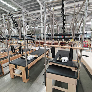 Table de trapèze commerciale <span class=keywords><strong>pour</strong></span> la flexibilité, étirements musculaires complets du corps, en érable et alliage d'aluminium, Cadillac <span class=keywords><strong>pour</strong></span> les studios de gym et de Pilates - Product Image 2